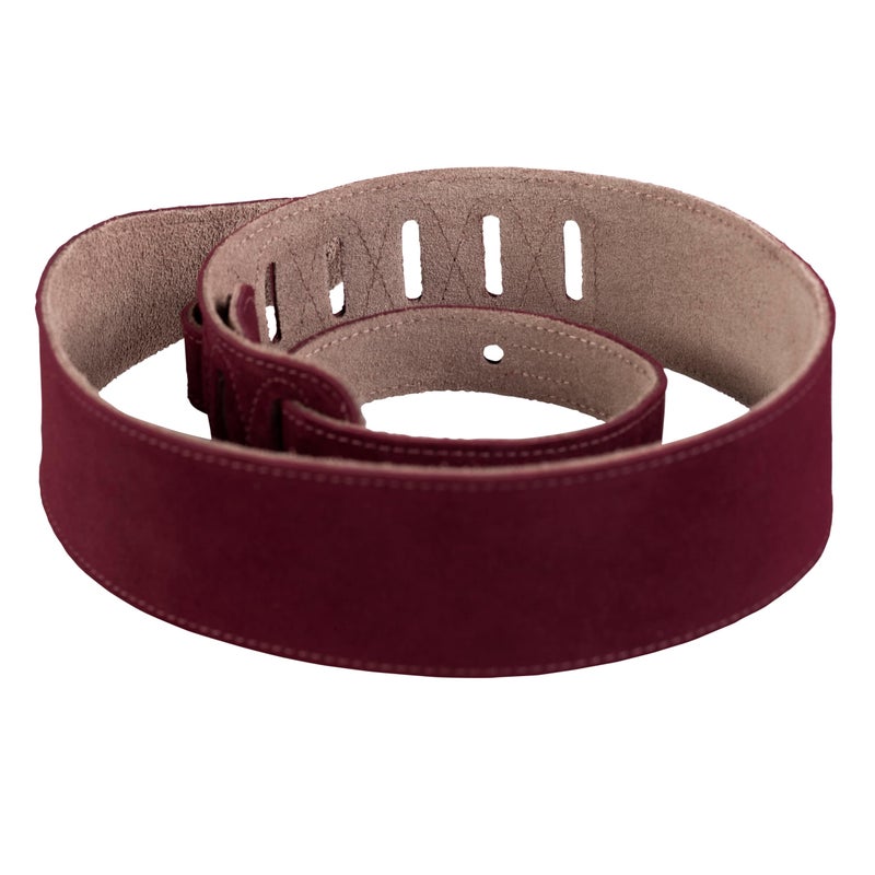Levy's Leathers 2 1/2" Suede Leather Strap,Burgundy - Image 4